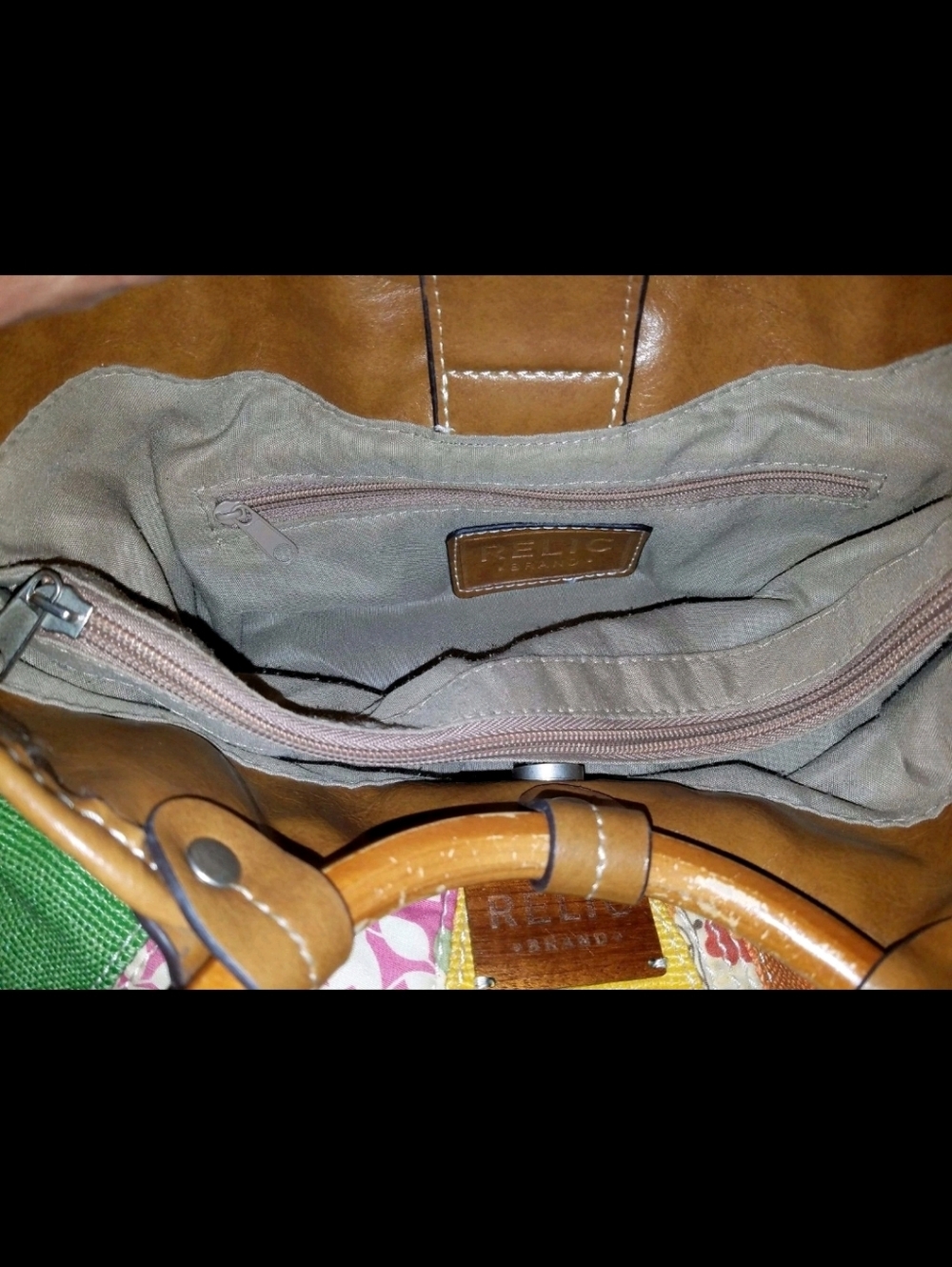 Relic Women's Patchwork Floral Bamboo-Handle Tote in Multi - Picture 5 of 14